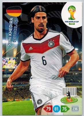 Grundkort, 2014 Adrenalyn World Cup #110. Sami Khedira (Deutschland)