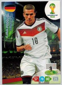 Grundkort, 2014 Adrenalyn World Cup #115. Lukas Podolski (Deutschland)