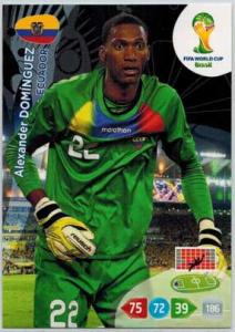 Grundkort, 2014 Adrenalyn World Cup #119. Alexander Domínguez (Ecuador)