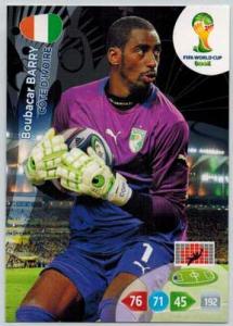 Grundkort, 2014 Adrenalyn World Cup #095. Boubacar Barry (Côte dIvoire)