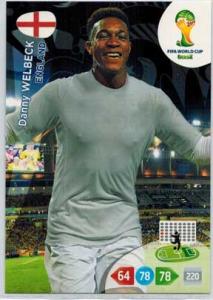 Grundkort, 2014 Adrenalyn World Cup #140. Danny Welbeck (England)