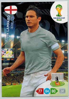 Grundkort, 2014 Adrenalyn World Cup #134. Frank Lampard (England)