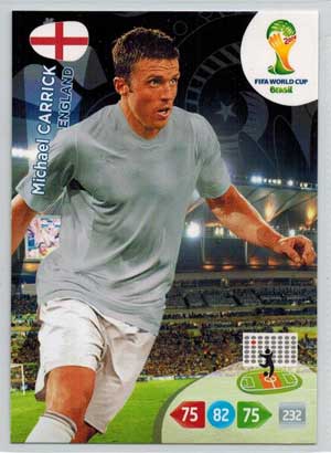 Grundkort, 2014 Adrenalyn World Cup #136. Michael Carrick (England)