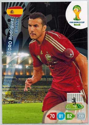 Grundkort, 2014 Adrenalyn World Cup #155. Pedro Rodríguez (España)