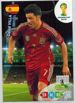 Grundkort, 2014 Adrenalyn World Cup #156. David Villa (España)