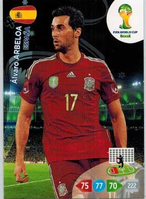 Grundkort, 2014 Adrenalyn World Cup #144. Álvaro Arbeloa (España)