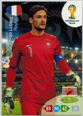 Grundkort, 2014 Adrenalyn World Cup #158. Hugo Lloris (France)