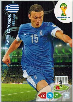 Grundkort, 2014 Adrenalyn World Cup #180. Vasilis Torosidis (Hellas)