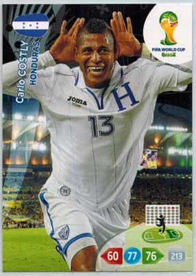 Grundkort, 2014 Adrenalyn World Cup #191. Carlo Costly (Honduras)