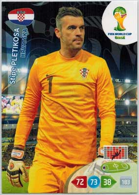 Grundkort, 2014 Adrenalyn World Cup #194. Stipe Pletikosa (Hrvatska)
