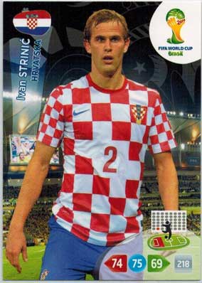Grundkort, 2014 Adrenalyn World Cup #196. Ivan Strinic (Hrvatska)