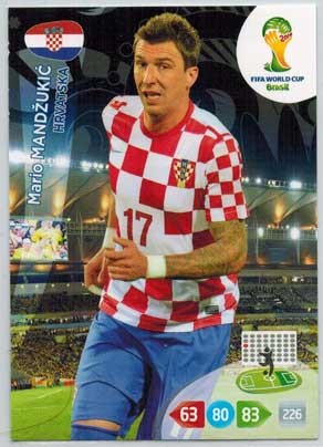 Grundkort, 2014 Adrenalyn World Cup #200. Mario Mandukic (Hrvatska)