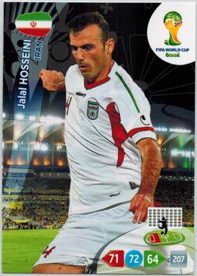Grundkort, 2014 Adrenalyn World Cup #203. Jalal Hosseini (Iran)