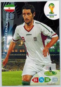 Grundkort, 2014 Adrenalyn World Cup #207. Mohammad Khalatbari (Iran)