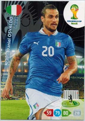 Grundkort, 2014 Adrenalyn World Cup #221. Pablo Daniel Osvaldo (Italia)