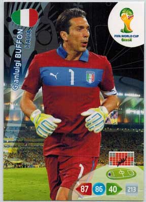 Grundkort, 2014 Adrenalyn World Cup #209. Gianluigi Buffon (Italia)