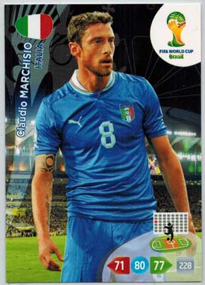 Grundkort, 2014 Adrenalyn World Cup #215. Claudio Marchisio (Italia)