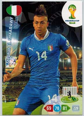 Grundkort, 2014 Adrenalyn World Cup #220. Stephan El Shaarawy (Italia)