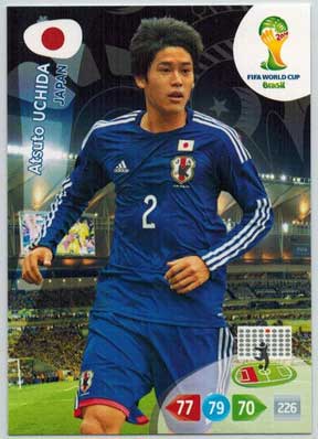 Grundkort, 2014 Adrenalyn World Cup #226. Atsuto Uchida (Japan)