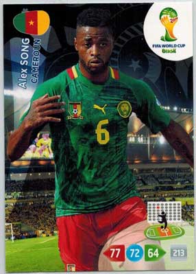 Grundkort, 2014 Adrenalyn World Cup #064. Alex Song (Cameroun)