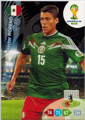 Grundkort, 2014 Adrenalyn World Cup #243. Héctor Moreno (Mexico)