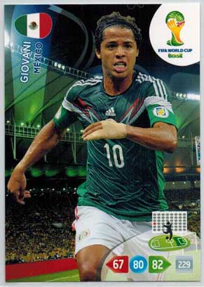 Grundkort, 2014 Adrenalyn World Cup #247. Giovani (Mexico)
