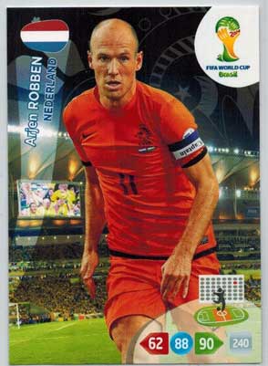 Grundkort, 2014 Adrenalyn World Cup #256. Arjen Robben (Nederland)