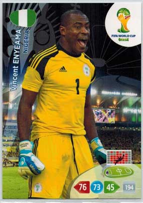 Grundkort, 2014 Adrenalyn World Cup #263. Vincent Enyeama (Nigeria)