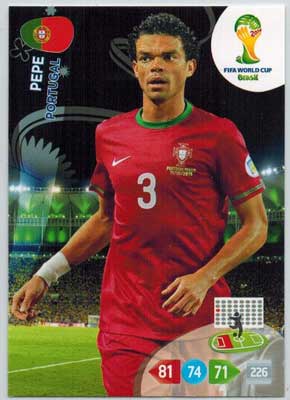 Grundkort, 2014 Adrenalyn World Cup #270. Pepe (Portugal)