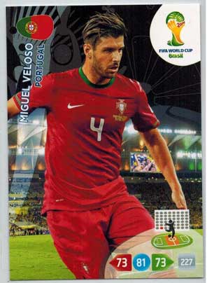 Grundkort, 2014 Adrenalyn World Cup #275. Miguel Veloso (Portugal)