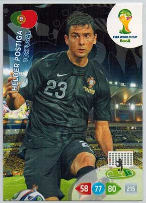 Grundkort, 2014 Adrenalyn World Cup #278. Hélder Postiga (Portugal)