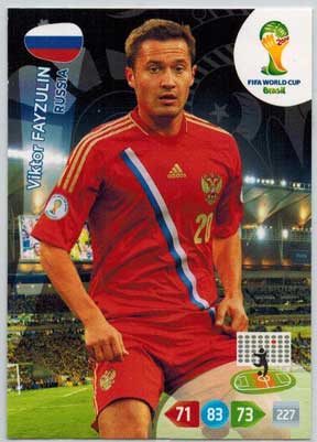 Grundkort, 2014 Adrenalyn World Cup #286. Viktor Fayzulin (Russia)