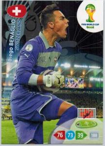 Grundkort, 2014 Adrenalyn World Cup #293. Diego Benaglio (Switzerland)