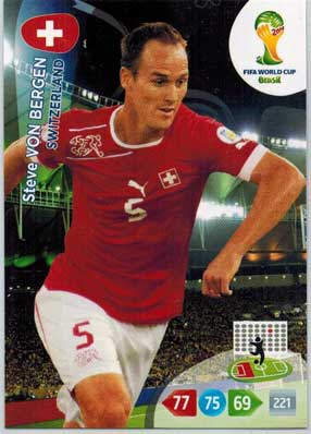Grundkort, 2014 Adrenalyn World Cup #295. Steve Von Bergan (Switzerland)