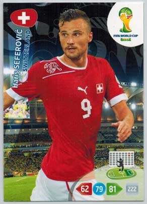 Grundkort, 2014 Adrenalyn World Cup #302. Haris Seferovi&#263; (Switzerland)