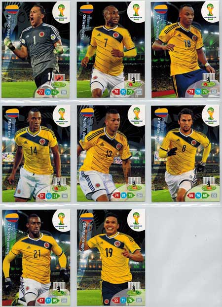 Teamset, 2014 Adrenalyn World Cup, Colombia