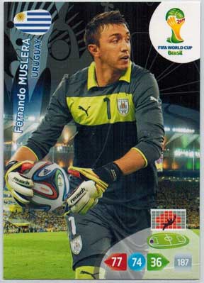 Grundkort, 2014 Adrenalyn World Cup #305. Fernando Muslera (Uruguay)