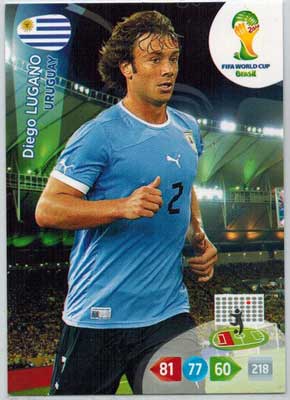 Grundkort, 2014 Adrenalyn World Cup #307. Diego Lugano (Uruguay)