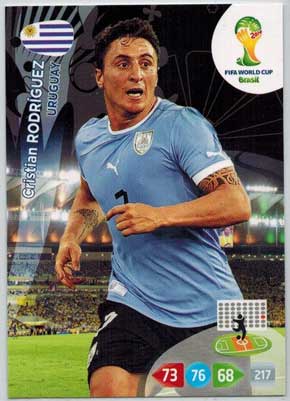 Grundkort, 2014 Adrenalyn World Cup #311. Cristian Rodríguez (Uruguay)