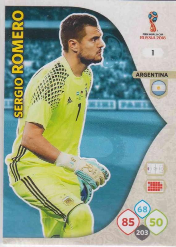 WC18 - 001  Sergio Romero (Argentina) - Team Mates