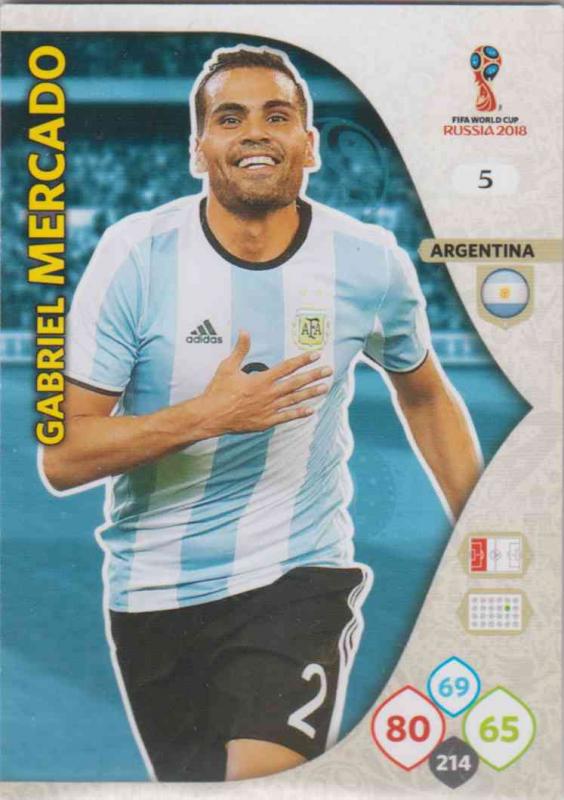 WC18 - 005  Gabriel Mercado (Argentina) - Team Mates