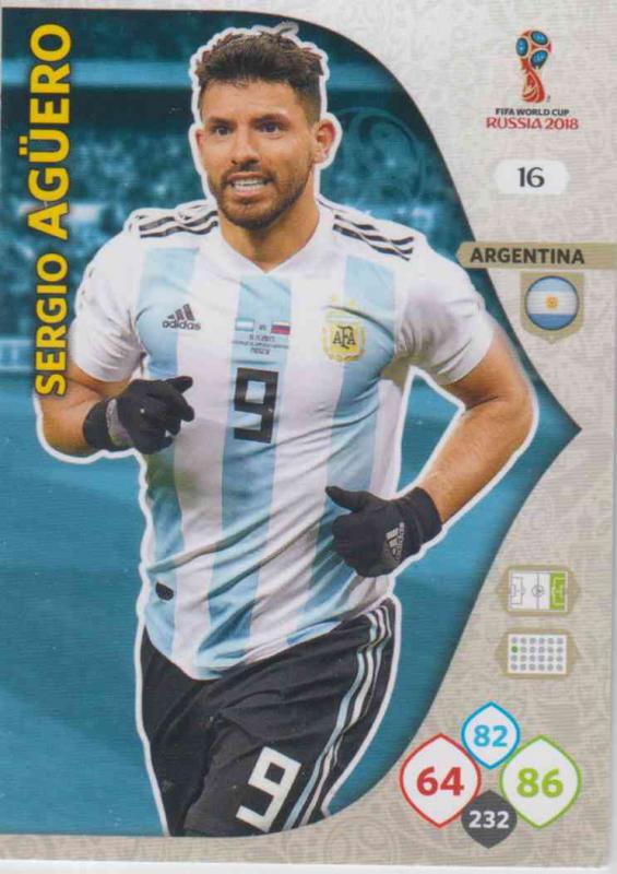 WC18 - 016  Sergio Aguero (Argentina) - Team Mates