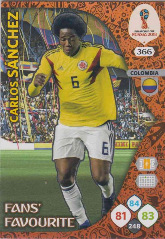 WC18 - 366  Carlos Sanchez (Colombia) - Fans' Favourite