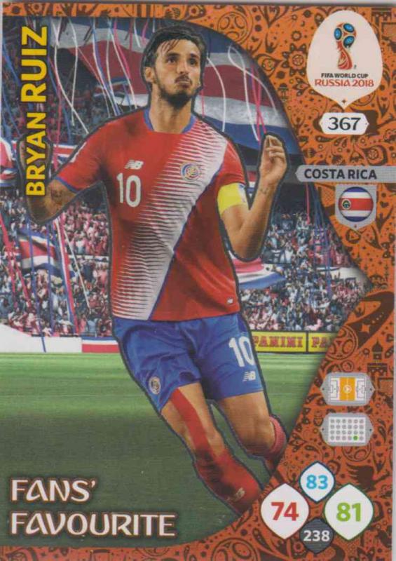 WC18 - 367  Bryan Ruiz (Costa Rica) - Fans' Favourite