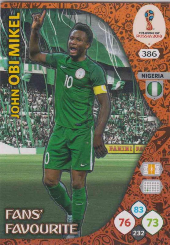 WC18 - 386  John Obi Mikel (Nigeria) - Fans' Favourite