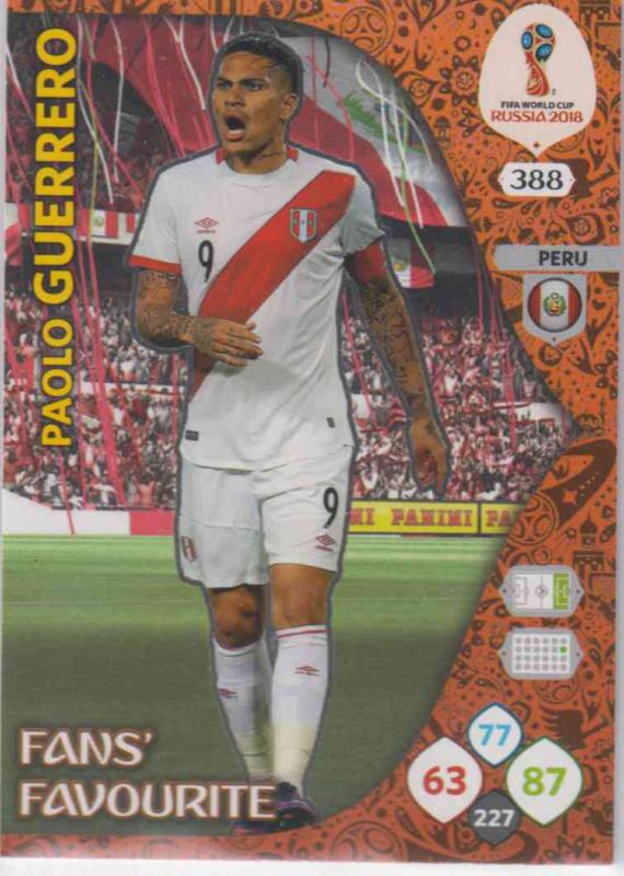 WC18 - 388  Paolo Guerrero (Peru) - Fans' Favourite