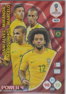 WC18 - 401 Alves, Miranda, Marquinhos, Marcelo (Brazil) - Power 4