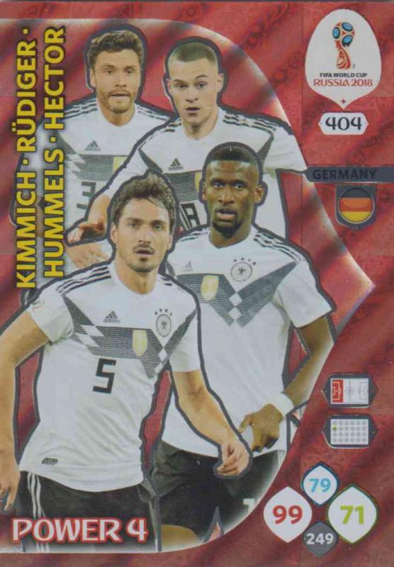 WC18 - 404 Kimmich, Rudiger, Hummels, Hector (Germany) - Power 4