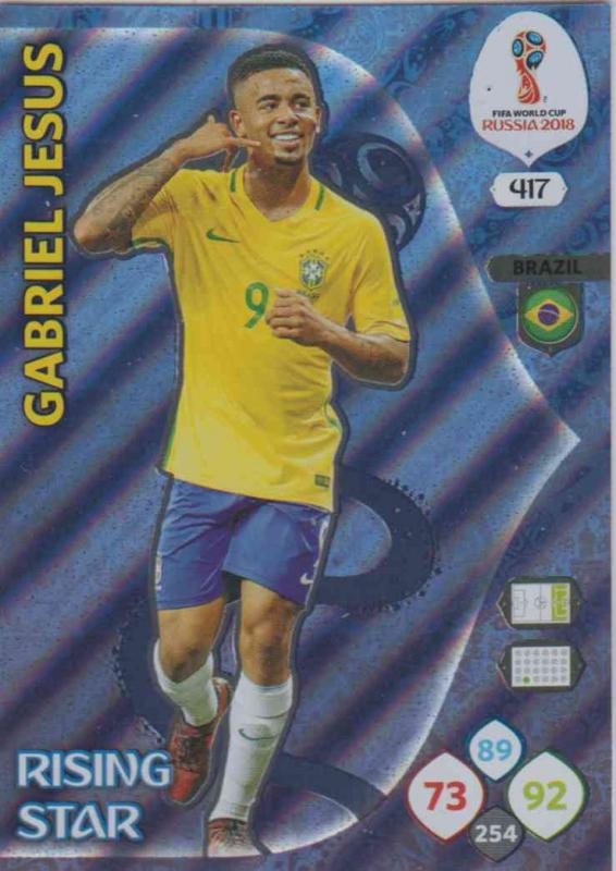 WC18 - 417  Gabriel Jesus (Brazil) - Rising Stars