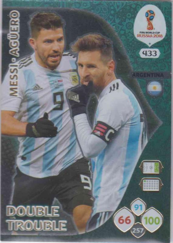 WC18 - 433  Lionel Messi, Sergio Aguero (Argentina) - Double Trouble